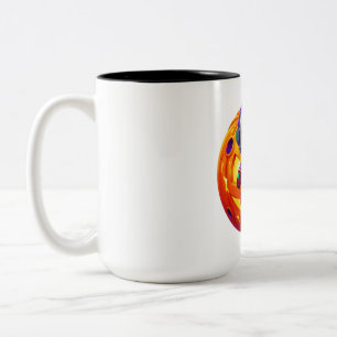 Tasse 2 Couleurs Citrouille de planète d'Halloween d'astronaute zom