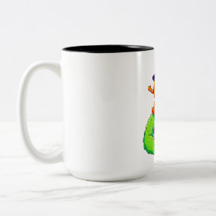 Tasse 2 Couleurs Citrouille d'Halloween sur un duo de monstres