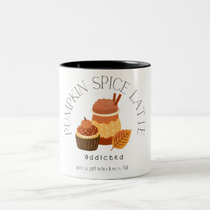 Tasse 2 Couleurs citrouille épice latte fille chute amant