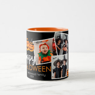Tasse 2 Couleurs citrouille jack-o-lanterne Halloween Famille 3 Pho