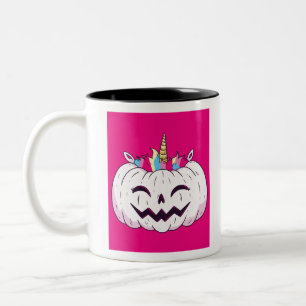 Tasse 2 Couleurs Citrouille Licorne
