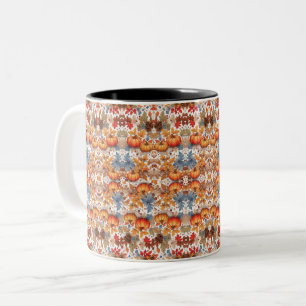 Tasse 2 Couleurs citrouille peint, pinecones