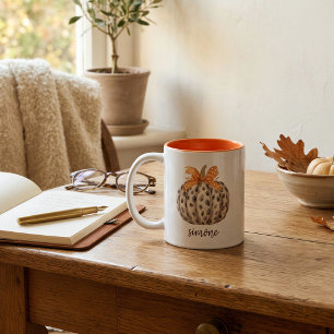 Tasse 2 Couleurs Citrouille Personnalisée d'Automne   Récolte d'Aut