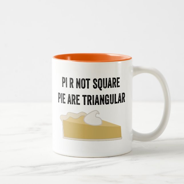 Tasse 2 Couleurs Citrouille pi (Droit)