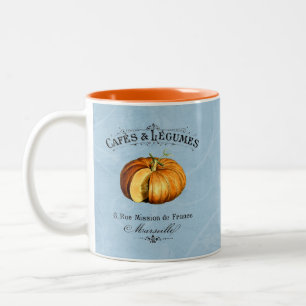 Tasse 2 Couleurs Citrouille Veggie Veggie Vintage bleu