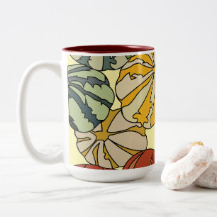 Tasse 2 Couleurs Citrouilles Colorées d'Automne