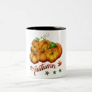 Tasse 2 Couleurs Citrouilles d'automne    