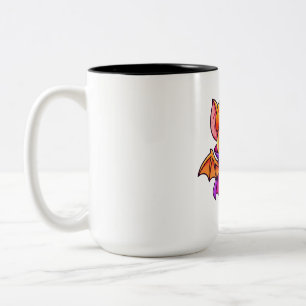 Tasse 2 Couleurs Citrouilletête de cochon Chauve-souris Halloween