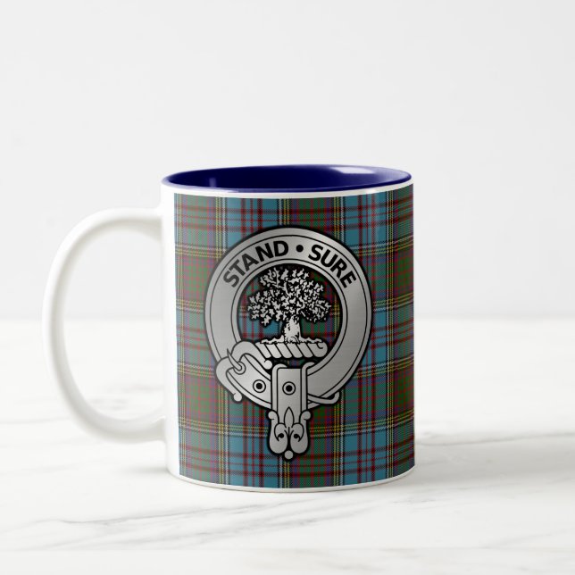 Tasse 2 Couleurs Clan Anderson Crest & Tartan (Gauche)