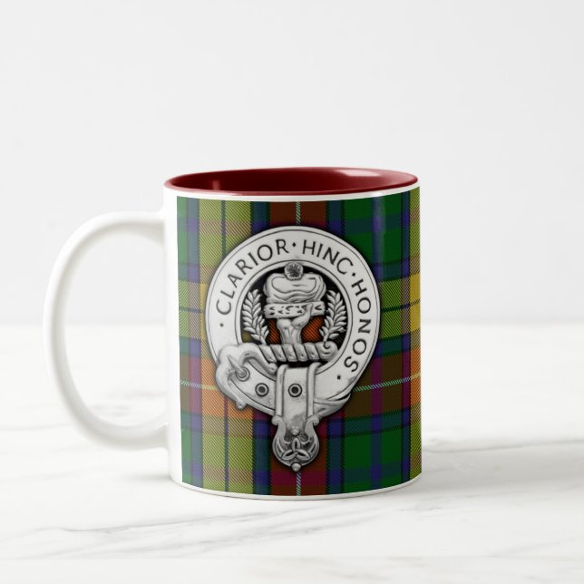 Tasse 2 Couleurs Clan Buchanan Crest & Tartan (Gauche)