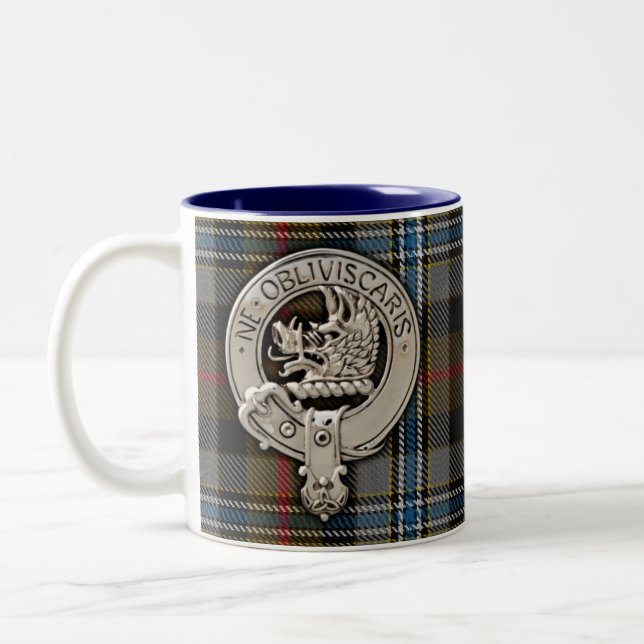 Tasse 2 Couleurs Clan Campbell Crest & Hunter Tartan (Gauche)