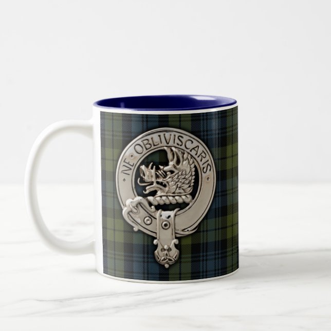 Tasse 2 Couleurs Clan Campbell Crest & Tartan (Gauche)