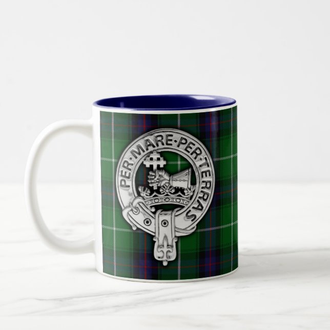 Tasse 2 Couleurs Clan MacDonald de Isles Crest & Tartan (Gauche)