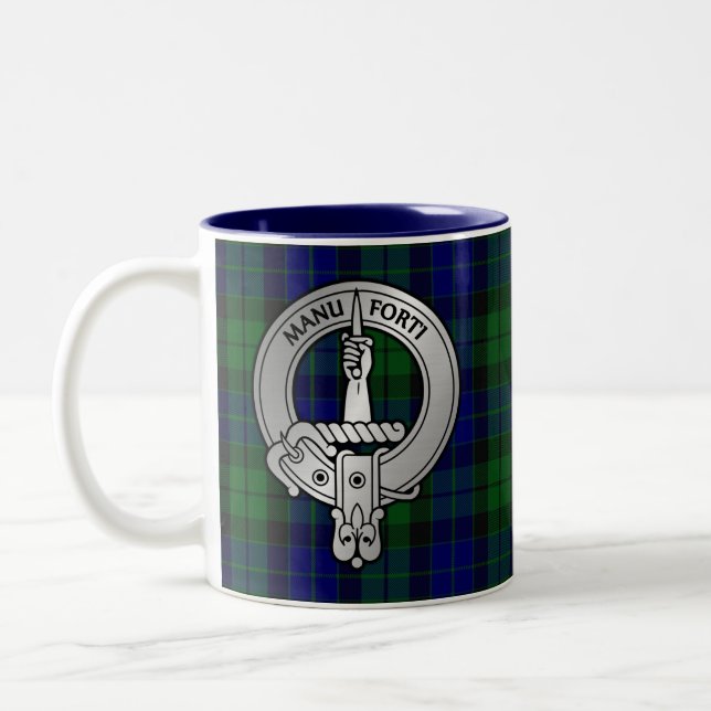 Tasse 2 Couleurs Clan MacKay Crest & Tartan (Gauche)