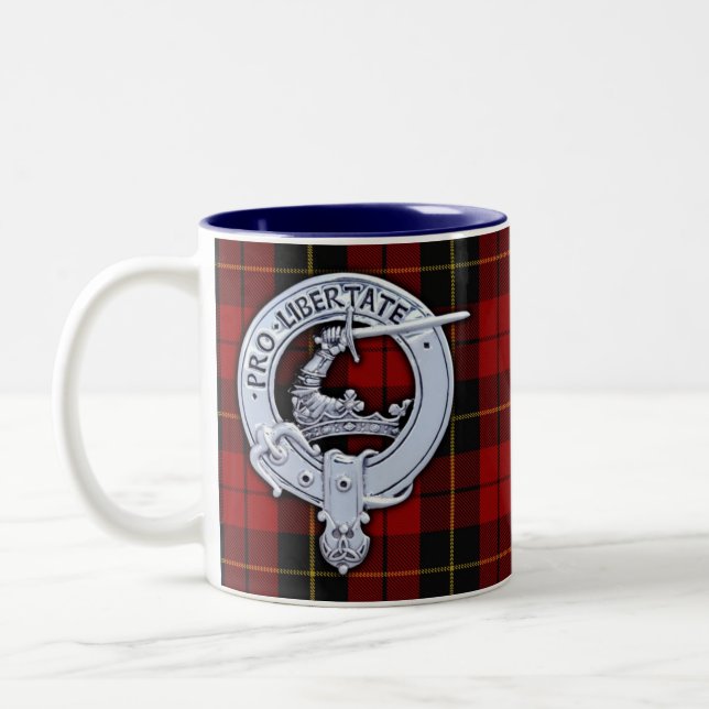 Tasse 2 Couleurs Clan Wallace Crest & Tartan (Gauche)