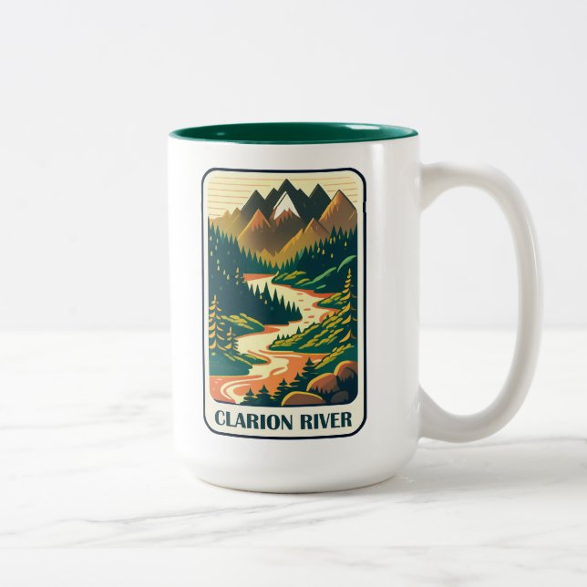 Tasse 2 Couleurs Clarion River Pennsylvania Colors (Droit)