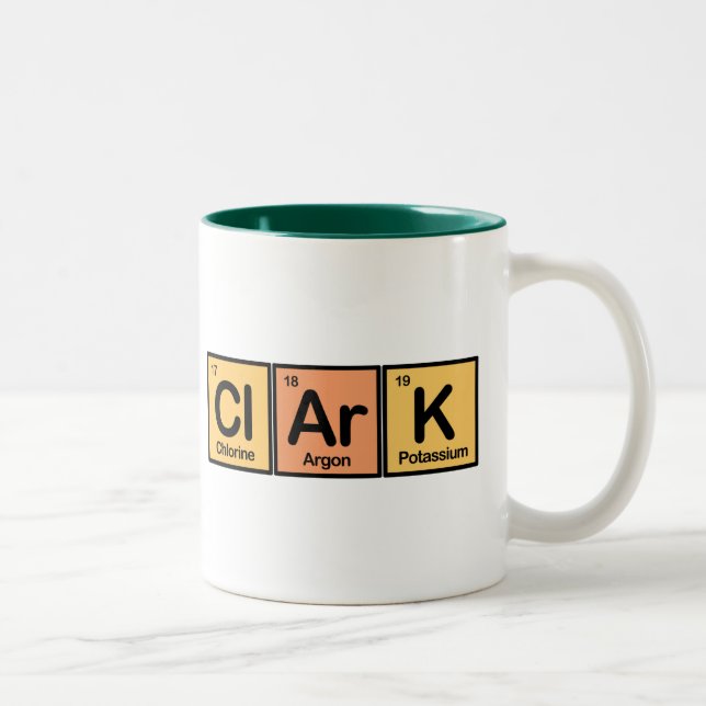 Tasse 2 Couleurs Clark a fait des éléments (Droit)