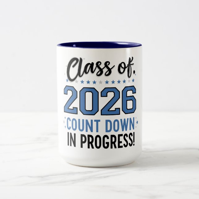 Tasse 2 Couleurs Class of 2026 Senior Pride Typography  (Centre)