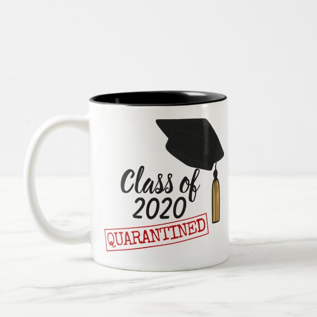 Tasse 2 Couleurs Classe de 2020, quarantined graduation or tassel (Gauche)