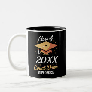 Tasse 2 Couleurs Classe de 2026 compte à rebours en cours Personnal