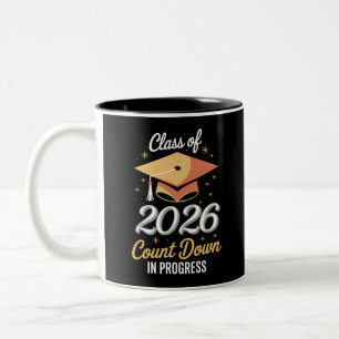 Tasse 2 Couleurs Classe De 2026 Compter En Cours Peronalisé