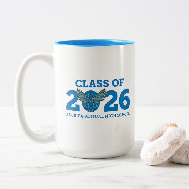Tasse 2 Couleurs Classe FVHS de 2026 (Avec donut)
