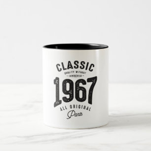 Tasse 2 Couleurs Classic 1967 - 55e anniversaire Retro Vintage