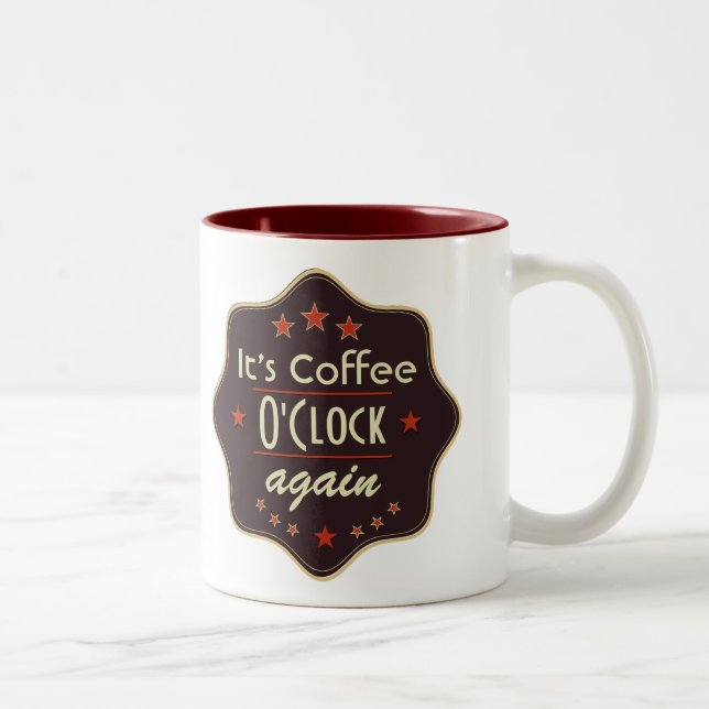 Tasse 2 Couleurs Classic Custom Text Retro Label (Droit)