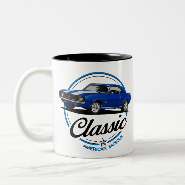 Tasse 2 Couleurs Classic de Camaro Bleu (Gauche)