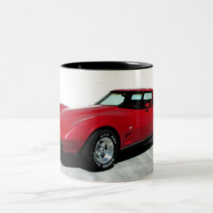 Tasse 2 Couleurs Classic de la Corvette rouge 1979