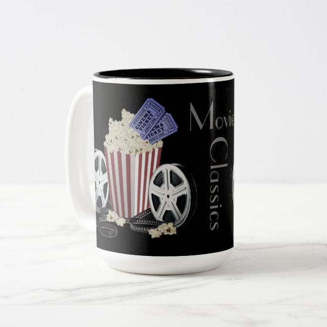 Tasse 2 Couleurs Classique cinéma (Devant gauche)