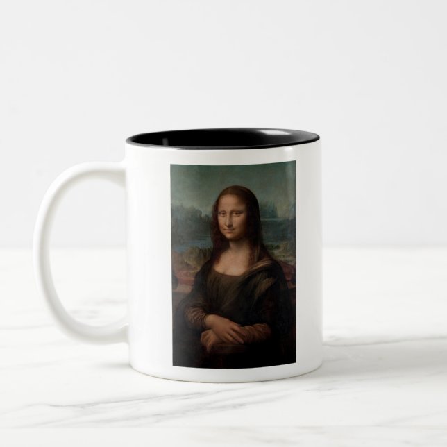 Tasse 2 Couleurs Classique Leonardo da Vinci Mona Lisa (Gauche)