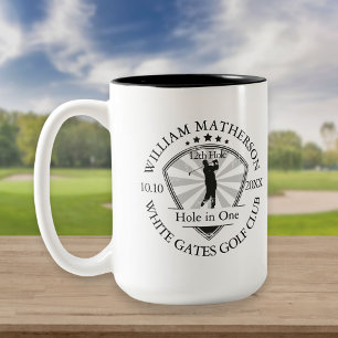 Tasse 2 Couleurs Classique Trous en Un Golf Personnalisé Élégant