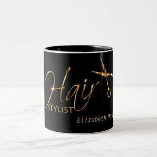 Tasse 2 Couleurs Classy Hair Stylist - Or et Noir