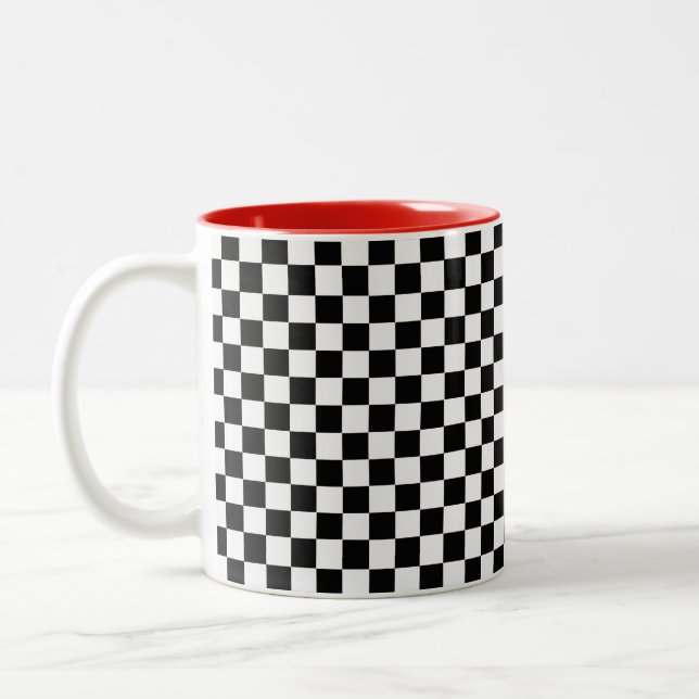 Tasse 2 Couleurs Clavier Classique Noir Et Blanc (Gauche)