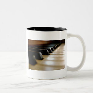 Tasse 2 Couleurs Clavier de piano élégant Musique