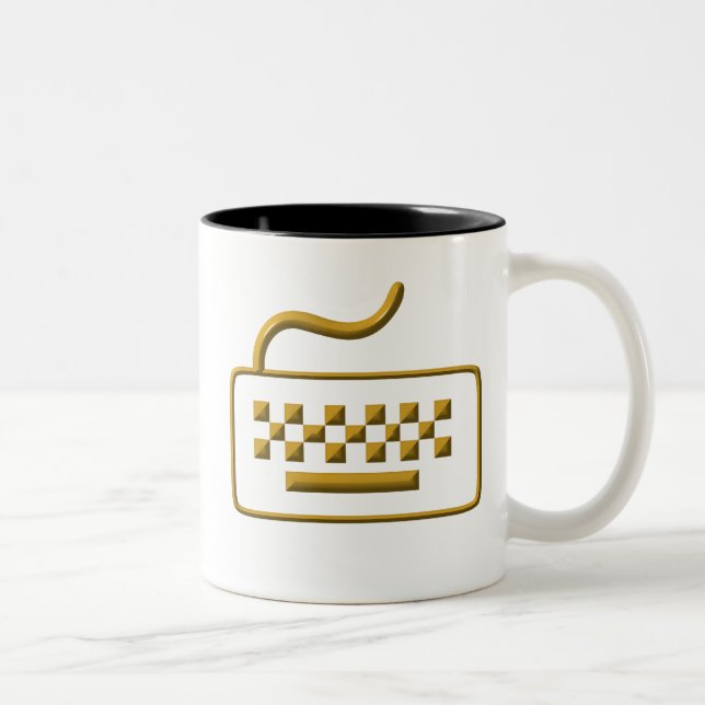 Tasse 2 Couleurs Clavier d'ordinateur (Droit)