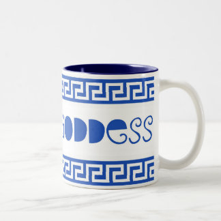 TASSE 2 COULEURS CLÉ GRECQUE DE GREQUE DE DÉESSE
