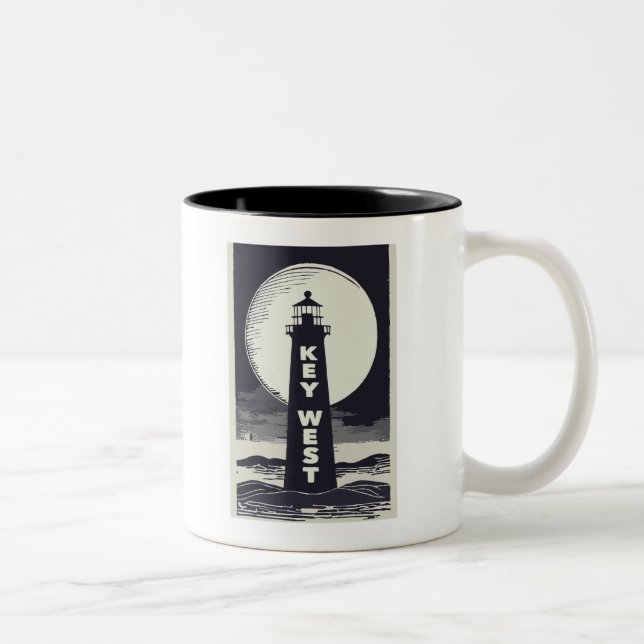 Tasse 2 Couleurs Clé West Lighthouse Moon (Droit)