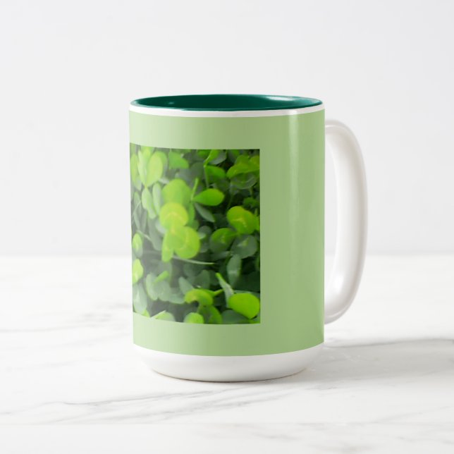 Tasse 2 Couleurs Clover de la Saint Patrick (Devant droit)