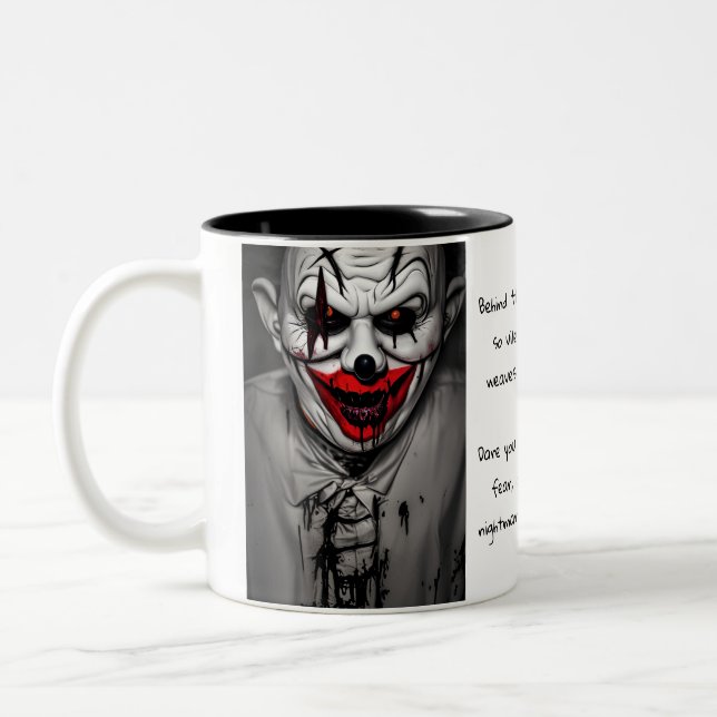 Tasse 2 Couleurs Clown souriant et citation (Gauche)