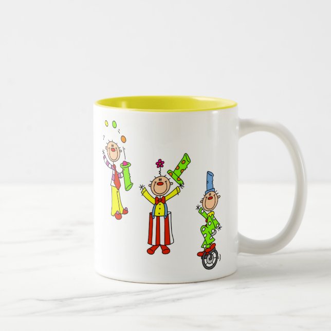 Tasse 2 Couleurs Clowns de Cirque (Droit)