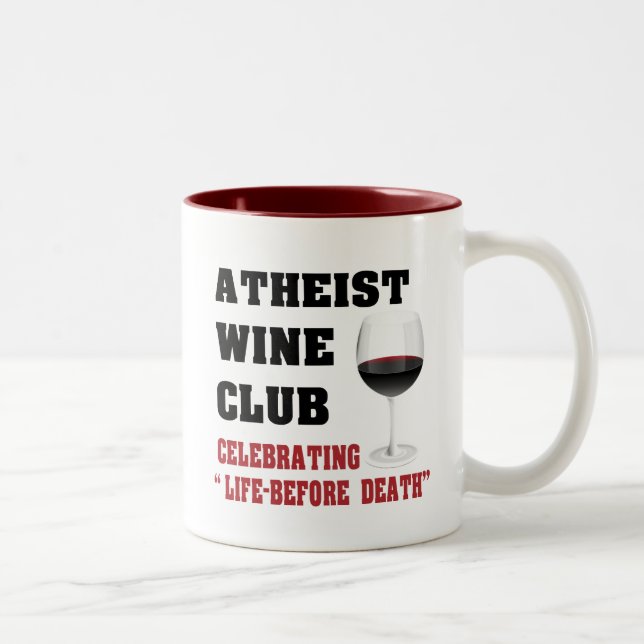 Tasse 2 Couleurs Club athée de vin (Droit)