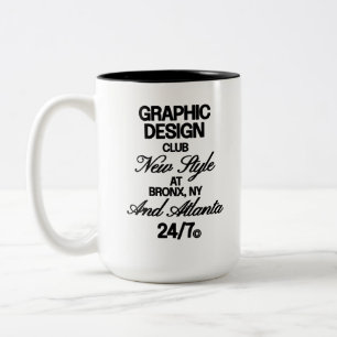Tasse 2 Couleurs Club de design graphique