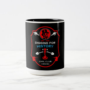 Tasse 2 Couleurs Club de détection de métaux de la guerre civile am