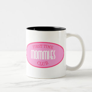 Tasse 2 Couleurs Club de mères de première fois (rose)