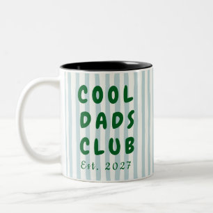 Tasse 2 Couleurs Club des papas cools personnalisé Nom personnalisé