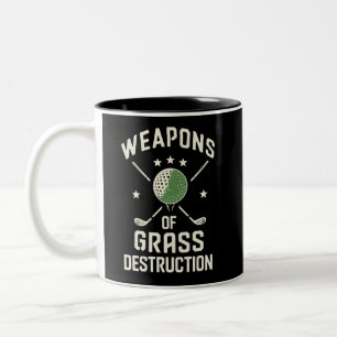 Tasse 2 Couleurs Clubs de golf de destruction d'herbe Sarcastique