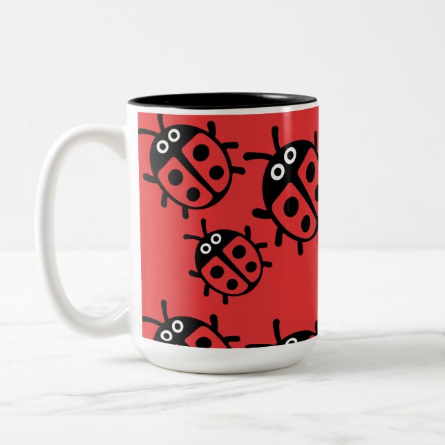 Tasse 2 Couleurs coccinelle et coccinelle (Gauche)