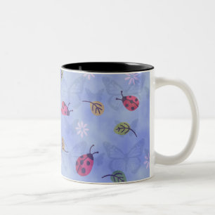 Tasse 2 Couleurs Coccinelles et papillons